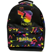 Pokémon Reppu - Large - 43x30x14 cm - 15L - Musta M. Neonprintti - - OneSize - Reput