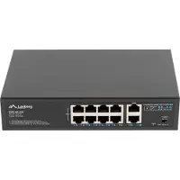 Lanberg RSFE-8P-2GE-120, Hallitsematon, Gigabit Ethernet (10/100/1000), Power over Ethernet -tuki, Telineasennus, 1U