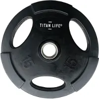 Titan Life Weight Disc Rubber. Ø50mm. Black, Levypainot Kumipäällyste