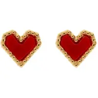 Timi Of Sweden Sarah Red Heart Stud Earring Stainless Steel