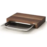 Continenta Laatikollinen leikkauslauta, saksanpähkinäpuuta, 39 x 27 cm