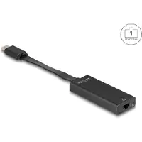 DeLOCK 66246, RJ-45, USB C, 0,09 m, Musta