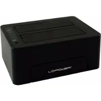LC-Power LC-DOCK-C, HDD, SSD, Serial ATA III, 2.5,3.5", USB 3.2 Gen 2 (3.1 Gen 2) Type-C, Musta, Muovi