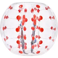 Vevor puhallettava puskuripallo 1-pakkaus, 4FT/1.2M vartalon Sumo Zorb -pallot teini-ikäisille ja aikuisille, 0.8mm paksut PVC-ihmishamsterin kuplapallot ulkojoukkuepeleihin, puskuripallolelut puutarh