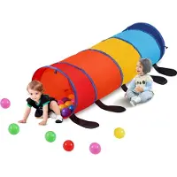 Vevor Kids Play Tunnel -teltta taaperoille, värikäs pop-up toukka ryömintätunneli lelu vauvalle tai lemmikille, kokoontaitettava lahja pojalle ja tytölle leikkitunneli sisä- ja ulkopeli, monivärinen