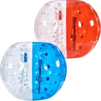 Vevor puhallettavat puskuripallot 2 kpl, 5 jalkaa / 1,5 m vartalon Sumo Zorb -pallot teini-ikäisille ja aikuisille, 0,8 mm paksut PVC-ihmishamsterin kuplapallot ulkojoukkuepeleihin, puskuripallolelut