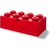 Room copenhagen Lego Desk Drawer 8 säilytyslaatikko, kirkkaanpunainen