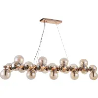 Maytoni Riippuvalaisin lasi Dallas, himmennettävä, Messinki/kulta, Olohuone/ruokailutila, Lasi, Design