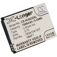 123accu Huawei HB4F1 BLT005 yhteensopiva akku 1500mAh
