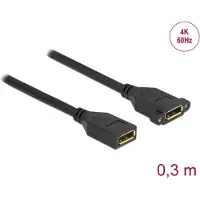 DeLOCK 87099, 0,3 m, DisplayPort, DisplayPort, Naaras, Naaras, 3840 x 2160 pikseliä