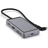 Unisynk 8-Port USB-C hubi (harmaa)