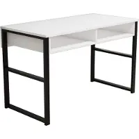 Skye Decor Nova 120 cm valkoinen/musta työpöytä