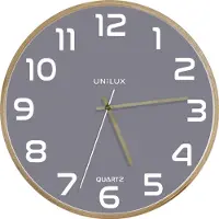 Unilux Baltic Clock grey/wood