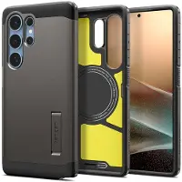 Spigen Samsung Galaxy S25 Ultra Tough Armor Mag Suojakuori - Asemetallin Harmaa