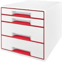Leitz Wow Desk Cube 4 Laatikkoa 2 Suurta Ja 2 Pientä Buc-laatikkoa