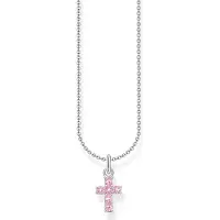 Thomas Sabo hopea ristikaulakoru vaaleanpunaisilla zirkonioilla KE2226-051-9-L45v