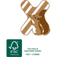 Small Foot - Wooden Animal Children's Letter - X