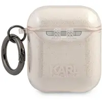 Karl Lagerfeld KLA2UCHGD AirPods 1/2 cover złoty/gold Glitter Choupette (KLA2UCHGD)