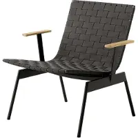 &tradition Ville Outdoor AV45 lepotuoli käsinojilla Warm black