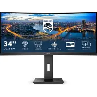 Philips 346B1C/00 86,36cm 86,40cm (34\") 3440x1440 UWQHD kaareva 1500 R RJ45 21:9 musta [energialuokka G] (346B1C/00)