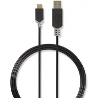 Nedis 1 m USB-A - USB-C kaapeli