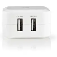 Nedis 2 x 2.4A 24W USB seinälaturi