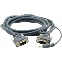 Kramer C-MGMA/MGMA-10 MOLDED 15-PIN HD(MALE-MALE) FLEXIBLE CABLE WITH AUDIO (10') 3M (92-7301010)