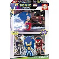 Educa Sonic Prime Palapelit Neon 2x100