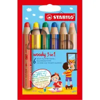 Stabilo Värikynät - Woody 3-in-1 - 6 kpl. - Monivärinen - - OneSize - Värityssarjat