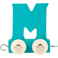Small Foot - Wooden Letter Train Blue - M - 12 pieces
