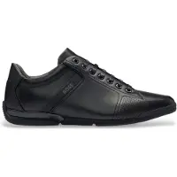HUGO BOSS for man. 50498282 Saturn leather shoes black (39), Flat, Laces, Casual