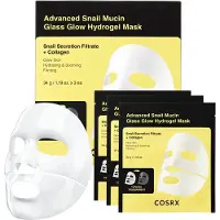 CosRx Advanced Snail Mucin Glass Glow Hydrogel Mask, 3-Pack