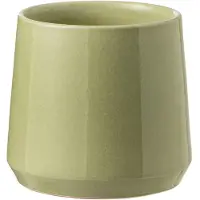 J-Line Flowerpot Round Ceramic Grn S - Green - H17CM
