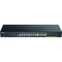 D-Link – DGS-1250-28X, 28-porttinen PoE-älykytkin, 10 Gbps, hallittu, musta (DGS-1250-28X/E)