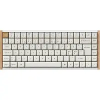 Keychron K2 HE SE -langaton mekaaninen pelinäppäimistö, Gateron Double-Rail Magnetic, valkoinen / vaalea puu
