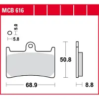 TRW jarrupalat allround eteen yamaha fzr 250 r 1989-ym. (mcb616)