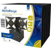 MediaRange BOX34-4, Korurasia, 4 levyt, Musta, Muovi, 120 mm, RoHS
