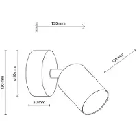TK Lighting Seinäkohdevalaisin Livia, vihreä, 13 cm, metalli, säädettävä, GU10 Livia , himmennettävä, Vihreä, Lastenhuone, Metalli