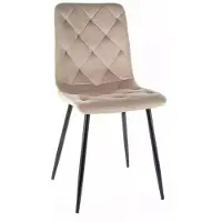 Signal Meble Ruokailutuolisarja Signal Jerry Velvet, 4 tuolia, beige/musta