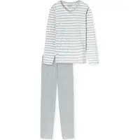 Schiesser Long Pyjamas, Midnight Blue - Casual Essentials - Grey - XXXL
