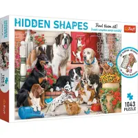 Trefl Puzzle Hidden shapes: 1000 Doggy fun palapeli