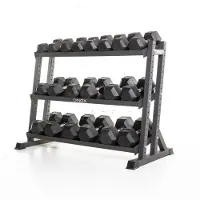 Dinox Käsipainoteline käsipainoilla Hexagon, 2 x 12.5-35 kg