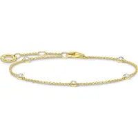 Thomas Sabo Bracelet with Five Sparkling Stones Gold