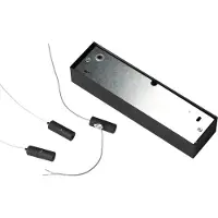 Ideal Lux Led riippuvalaisin Oracle Slim Square, Musta, Olohuone/ruokailutila, Alumiini, Moderni
