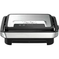 Tefal Inicio Compact GC270D10, musta, Ruostumaton teräs, Suorakulmainen, Ritilä, 230 x 145 mm, 1 alue(tta), Saranakansi