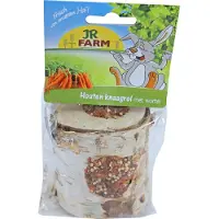 Jr Farm - Carrot Nibbler Wooden Roll Brown 150 g - Pieneläimet - Pieneläinten lelut ja aktivointi - Aktivointilelut ja ruokapallot