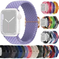 SKALO Punottu -ranneke Apple Watch SE 44mm - Violetti
