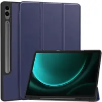 SKALO Samsung Tab S9+/S9 FE+ Trifold Suojakotelo - Tummansininen