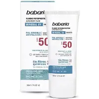 Babaria Auringonsuojakreemi - - SPF50 - Mineral - Herkkä iho - Kremi