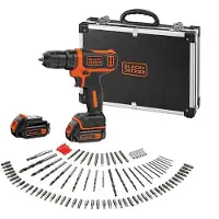 Black & Decker Akkukäyttöinen ruuvinväännin BDCDD12BAFC-QW; 10,8 V; 2x1,5 Ah akku